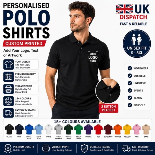 Personalised polo shirt custom - personalised,