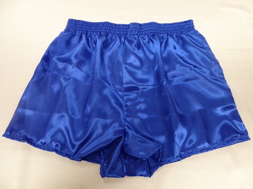 Royal blue satin - satin, boxers