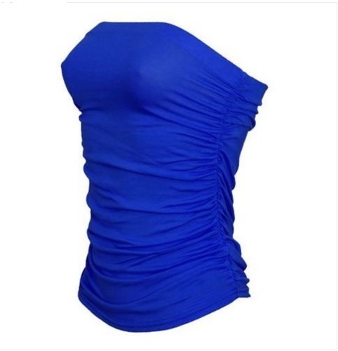 Women ladies plain ruched boob - women,