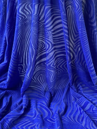 Royal blue flock - royal, stretch