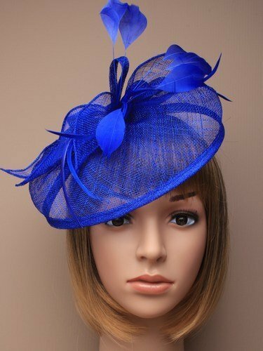 Royal blue fascinator - fascinator, in
