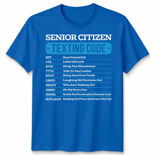 Senior citizen texting code - senior,