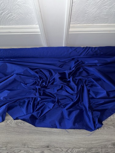Royal blue taffeta fabric - 1m,