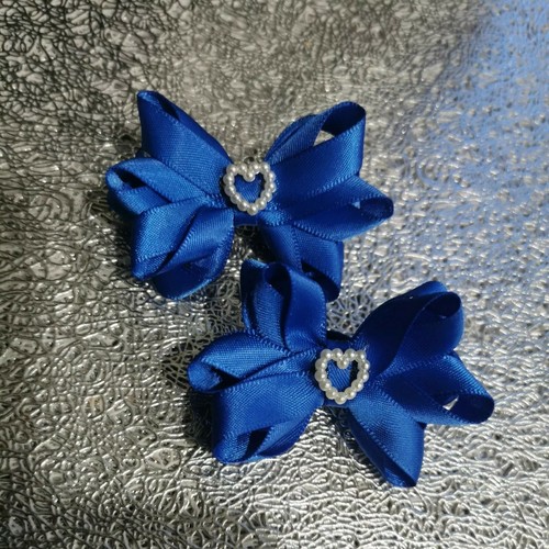 Pair royal blue girls hair - girls,