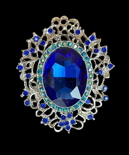 Royal blue cut out oval - out, design