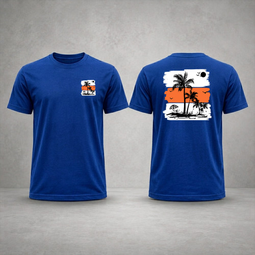 Men palm tree sunset - men's,