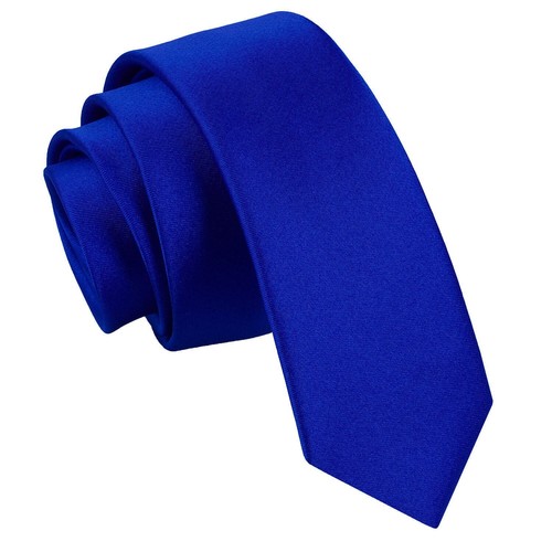 Mens royal blue tie - blue, plain