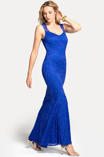 Sweetheart neckline lace maxi - sweetheart,